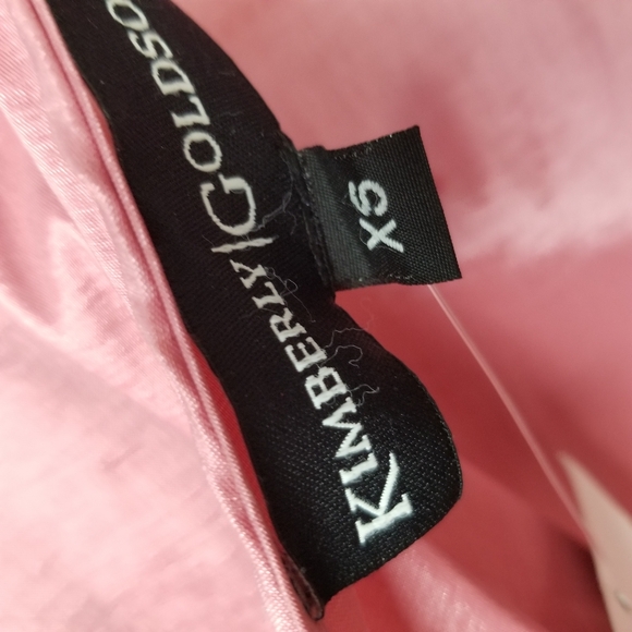 Kimberly Goldson Brianna Pink Satin Ruffle Hem Mini Dress Size XS NWT - Picture 8 of 11